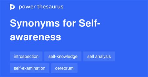 1 Adjective Synonyms For Self Awareness