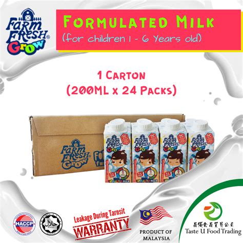 1 Carton Farm Fresh Grow Uht Formulated Milk For Children 1 6 Yo Susu