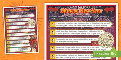 10 Facts About Chinese New Year Display Poster Twinkl