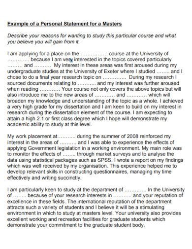 10 Graduate Personal Statement Examples To Download