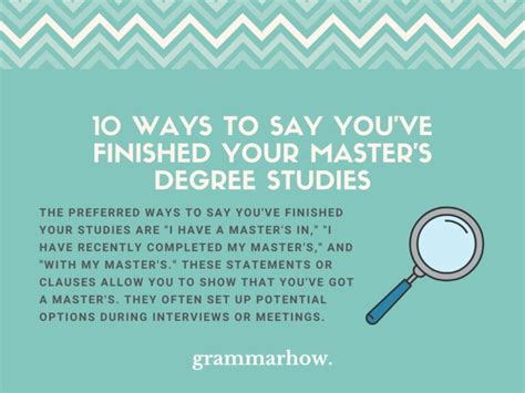 10 Ways To Say You Ve Finished Your Master S Degree Studies