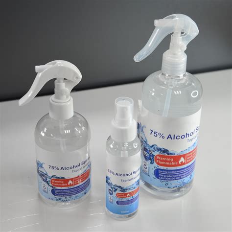 100 200 500 1000Ml Refill Antibacterial Instant 75% Alcohol Sanitizing ...