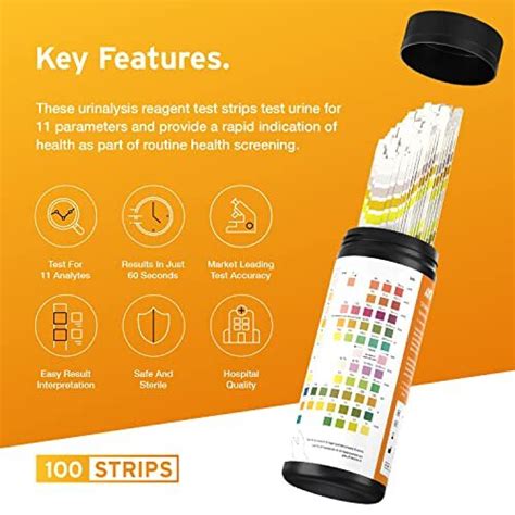 100 X Aydmed 11In1 Urinalysis Test Strips 11 Parameter Urine Test