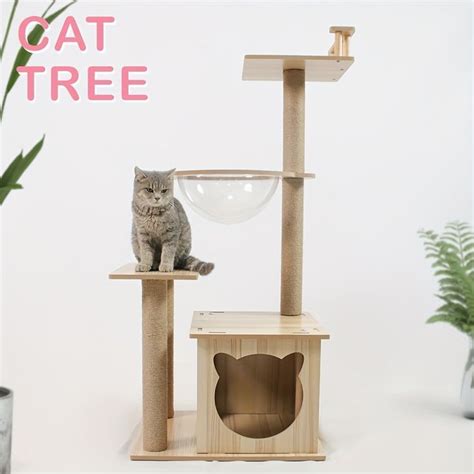 113 5Cm 44 68Inches Luxury Modern Cat Tree Tower Pet Scratching Post