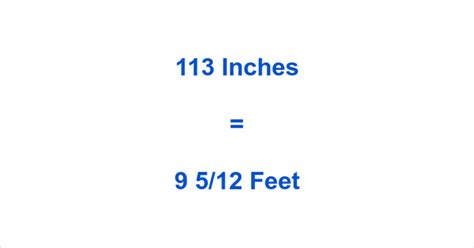 113 inches to feet conversion