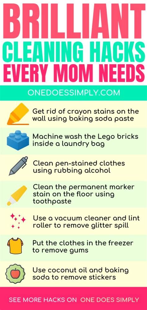 12 Cleaning Hacks Every Parent Should Know One Does Simply Cook