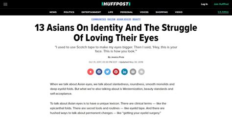 13 Asians On Identity And The Struggle Of Loving Their Eyes Huffpost