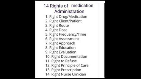 14 Rights Of Medication Administration Youtube