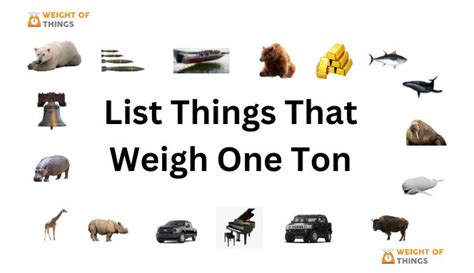 18 Things That Weigh One Ton Updated