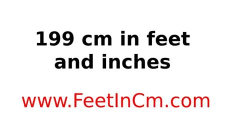 199 cm to feet conversion