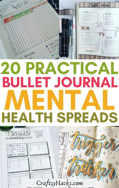 20 Bullet Journal Mental Health Spreads Craftsy Hacks