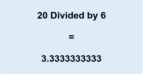 20 Divided By 6 With Remainder