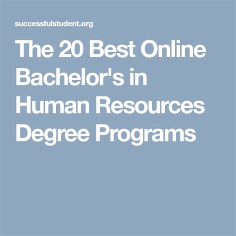 20 Great Value Online Colleges For A Human Resources Degree Bachelor S