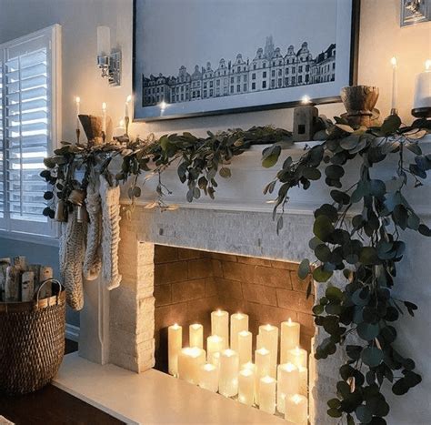 20 Simple Ways To Decorate A Fireplace Mantle With Flameless Candles