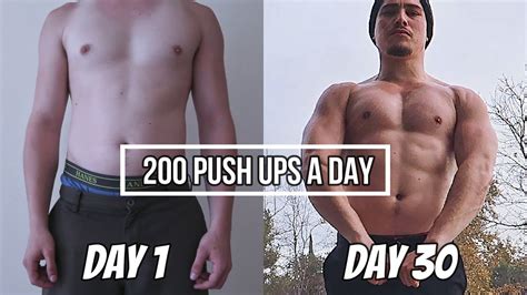 200 Push Ups A Day For 30 Days Challenge Epic Body Transformation