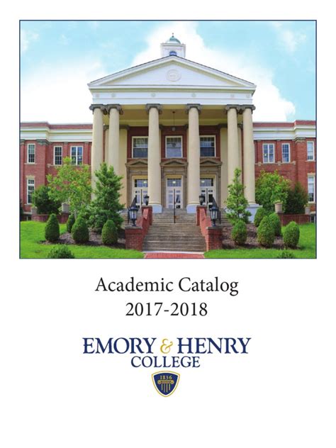 2016 2017 Emory Henry College Academic Course Catalog By Emory