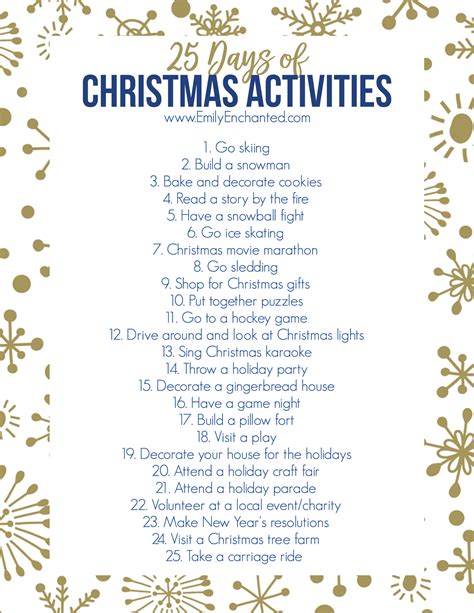 25 Days Of Christmas Activities Do It And How