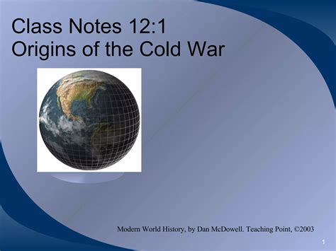 26 1 Origins Of The Cold War Ppt Video Online Download