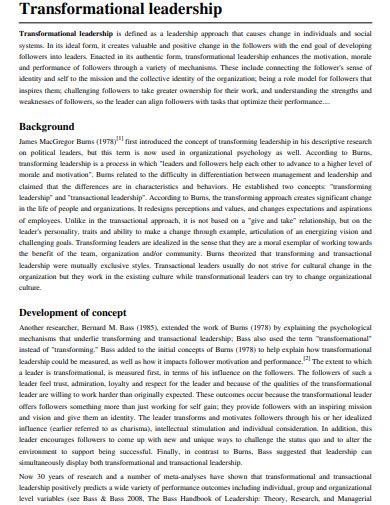 29 Transformational Leadership Examples To Download