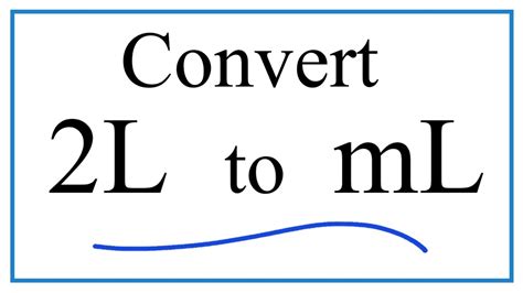 2l to ml conversion