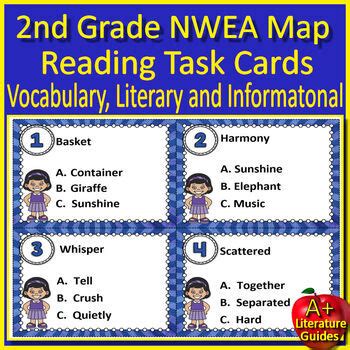 2Nd Grade Nwea Map Reading Test Prep Bundle Practice Tests Task Cards