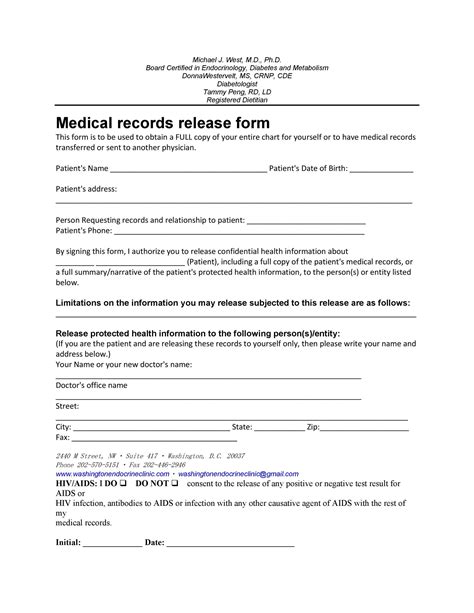 30 Medical Release Form Templates Templatelab