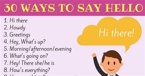 30 Ways To Say Hello In English Useful Hello Synonyms
