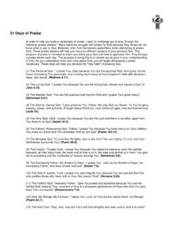 31 Days Of Praise Fortress Of Hope Ministries