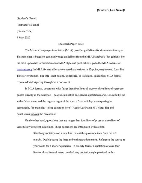 38 Free Mla Format Templates Mla Essay Format Templatelab