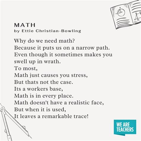 38 Math Poems For Students In All Grade Levels