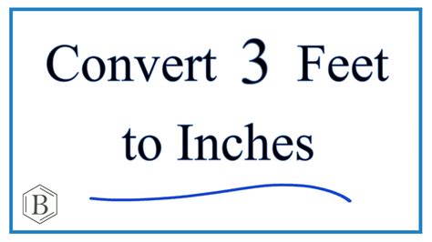 3ft to Inches Converter