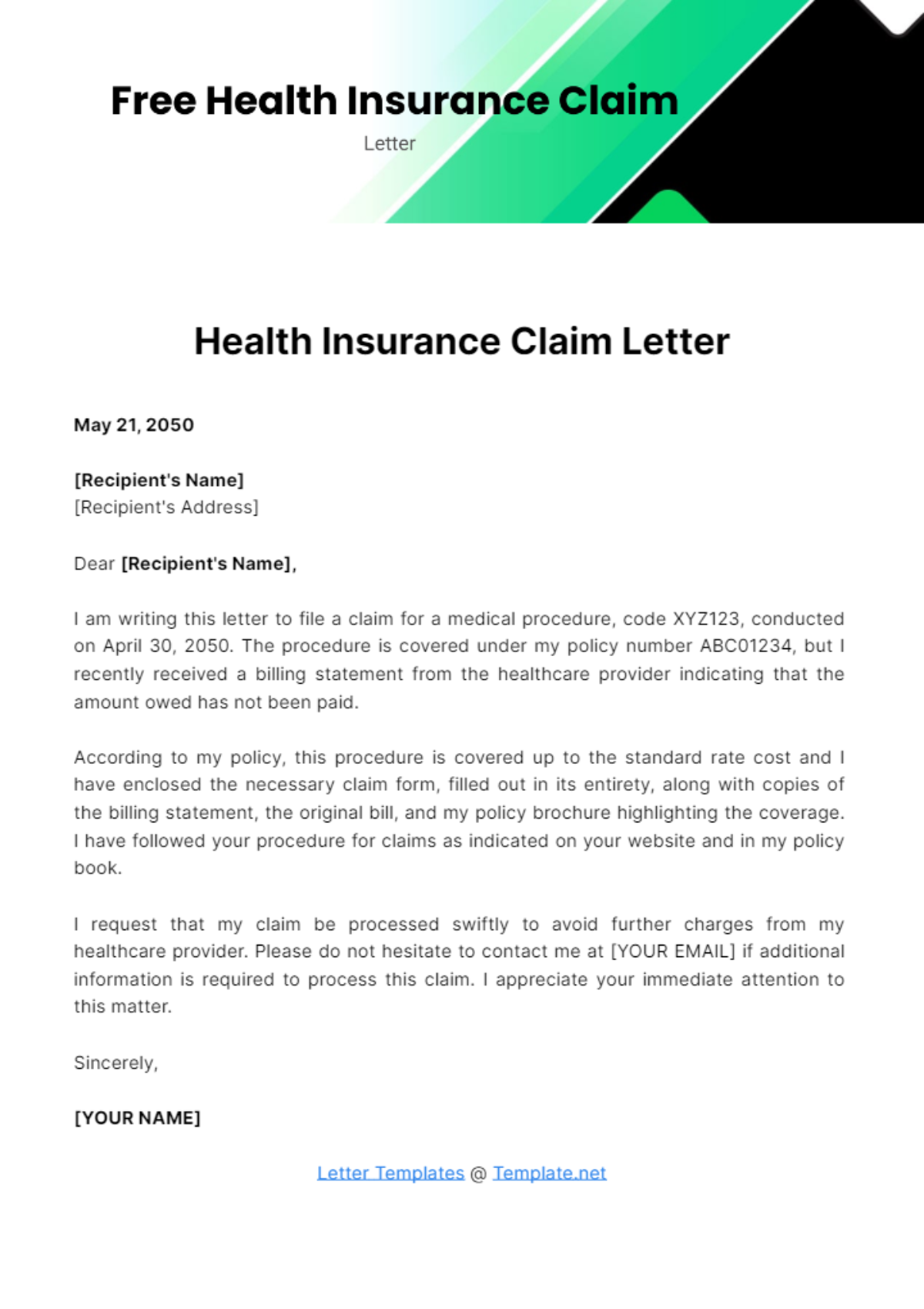 49 Free Claim Letter Examples How To Write A Claim Letter