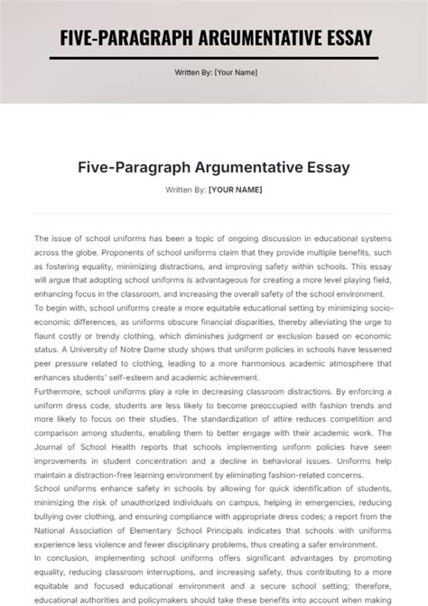 5 Argumentative Essay For Students Examples To Download