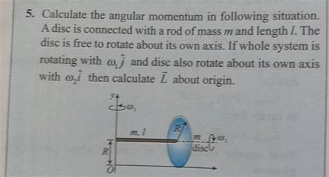 5 Calculate The Angular Momentum In Following Situation A Disc Is Conne