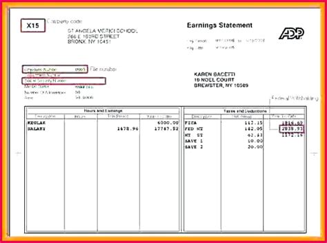 5 Earnings Statement Template Free 92437 Fabtemplatez