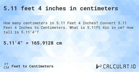 5 Feet 11 Inches In Centimeters Calculatio