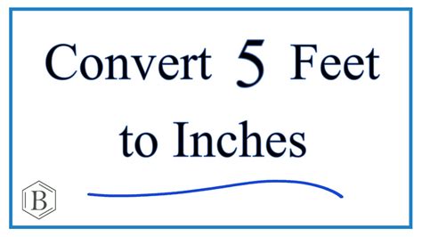 5 Inches to Feet Converter
