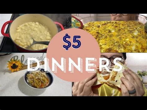 5 Meal Ideas 5 Meals With A 25 Budget Easy And Budget Friendly