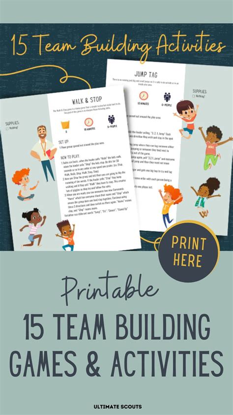 5 Printable Team Building Activities Desafie Seus Limites Com Jogo Da