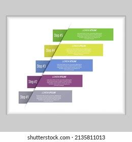 5 Stages Development Improvement Training Infographics Stock Vector