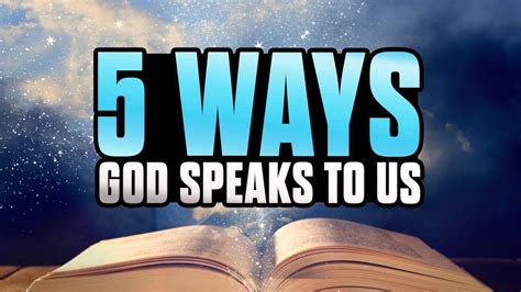 5 Ways God Speaks To Us Youtube