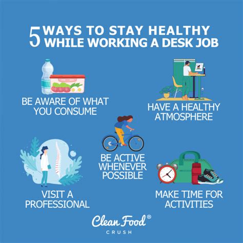 5 Ways To Stay Healthy While Working A Desk Job Clean Food Crush