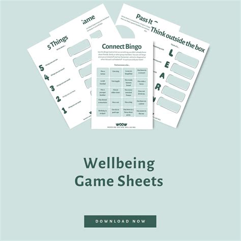 5 Ways To Wellbeing Games Pack Wellbeing Worksheets Mental Health