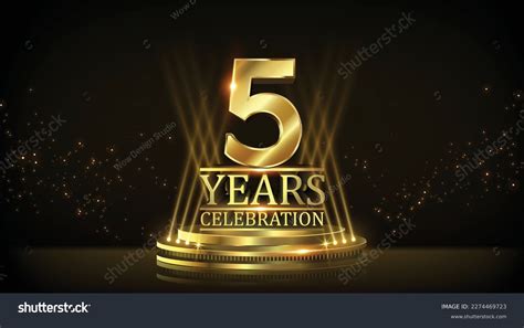 5 Year Anniversary Stock Pictures Royalty Free 5 Years Celebration