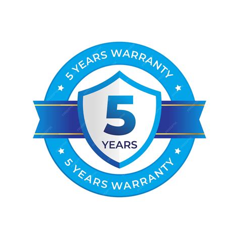 5 Years Warranty 5 Years Warranty Label 5 Years Warranty Vector 5
