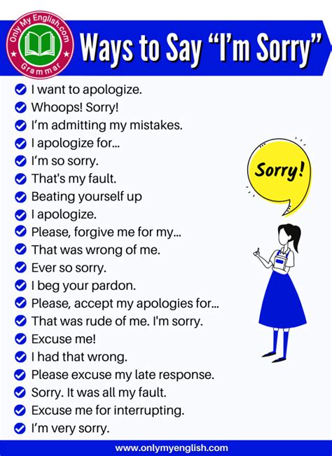 50 Different Ways To Say I M Sorry In Writing And Speaking Ways To