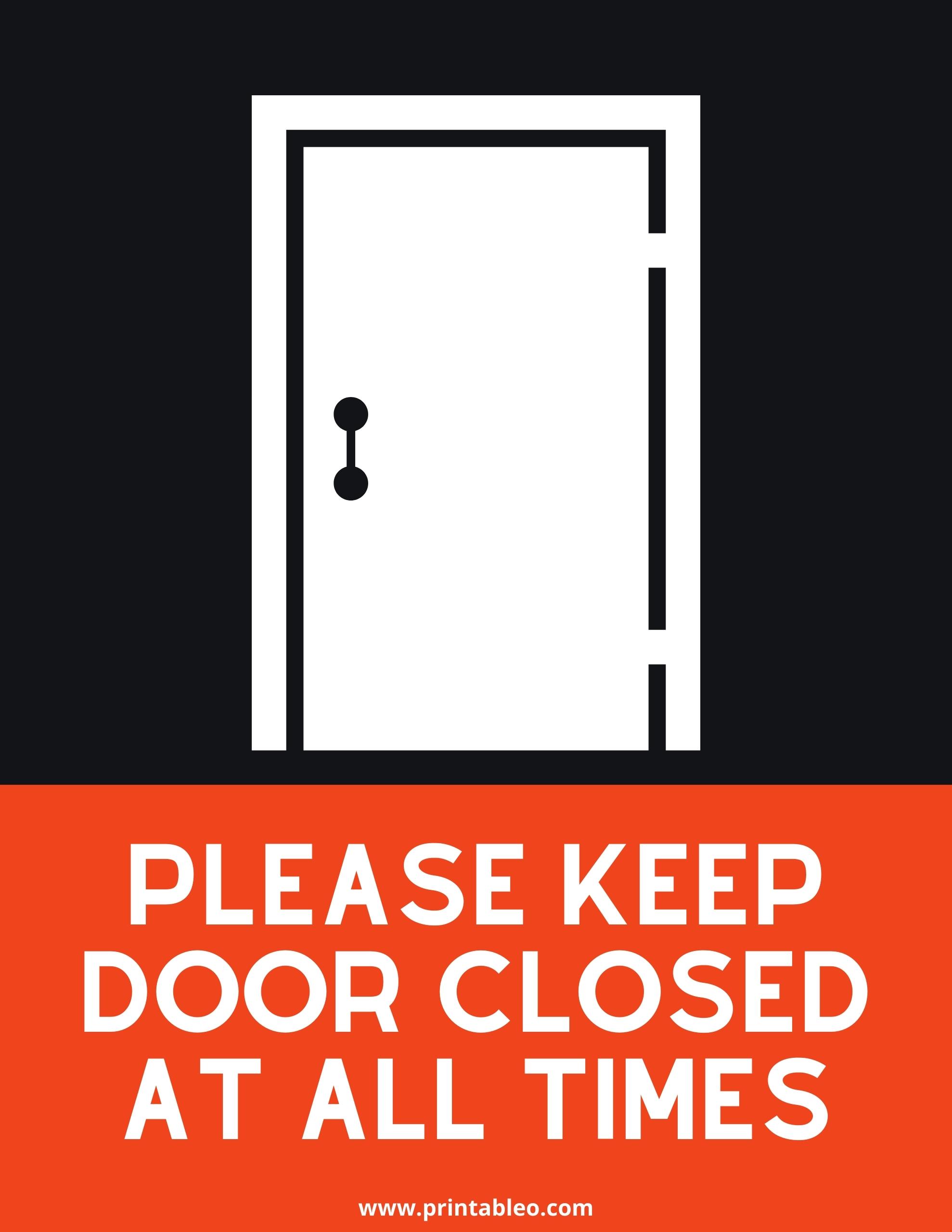 50 Printable Please Close Door Sign Printableo Com