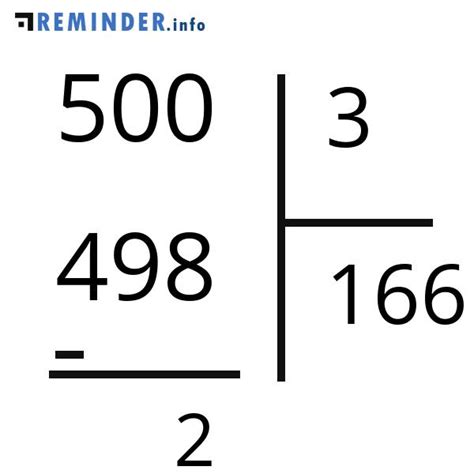 500 Divided by 3 Calculation Result