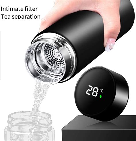 500Ml Smart Thermos Water Bottle Led Digital Temperature Display