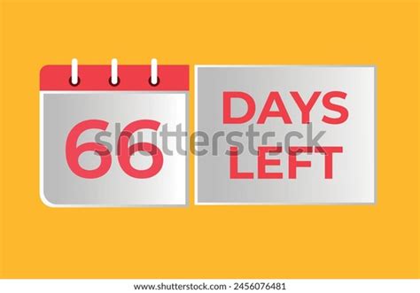 51 66 Days Countdown Images Stock Photos 3D Objects Vectors